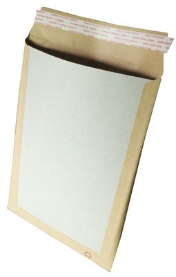 Verzendingszendingen Koerier Express C4 Grijze kartonnen enveloppen met bruin kraftpapier