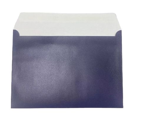Geschenk envelop Folie Stempel Logo A4 Uitnodiging Blauwe Parelpapier Envelop