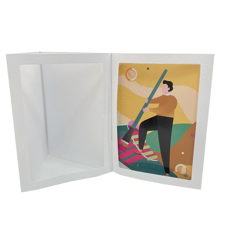 5 1/8 x7 inch papieren fotoraam Portemonnee stijl voor fotoraam Foto inbreng tentoonstelling